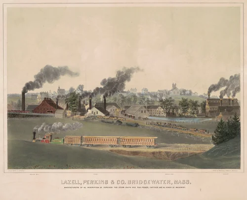 Lazell, Perkins & Co., Bridgewater, Mass. by John Perry Newell, print, 1859-1860