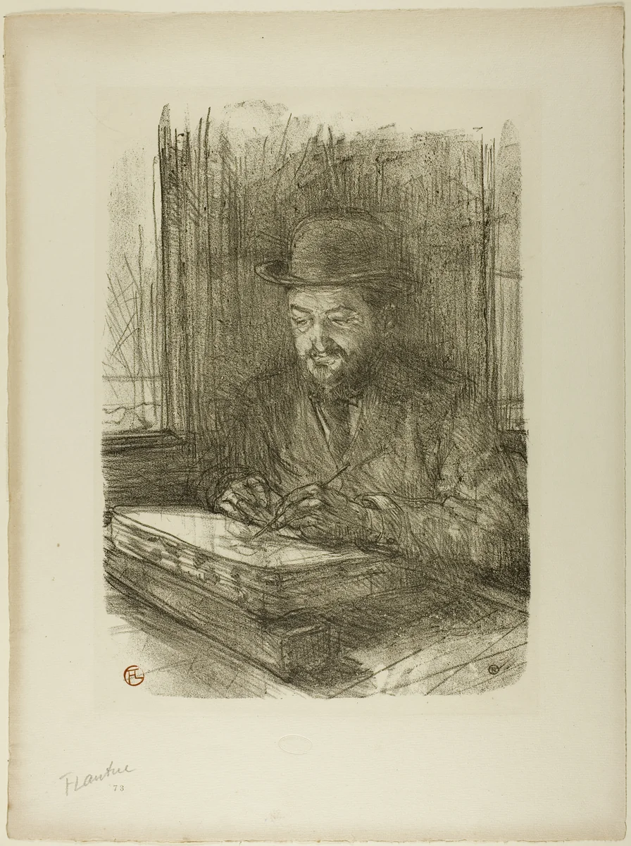 The Master Engraver, Adolphe Albert by Henri de Toulouse-Lautrec, print, 1898
