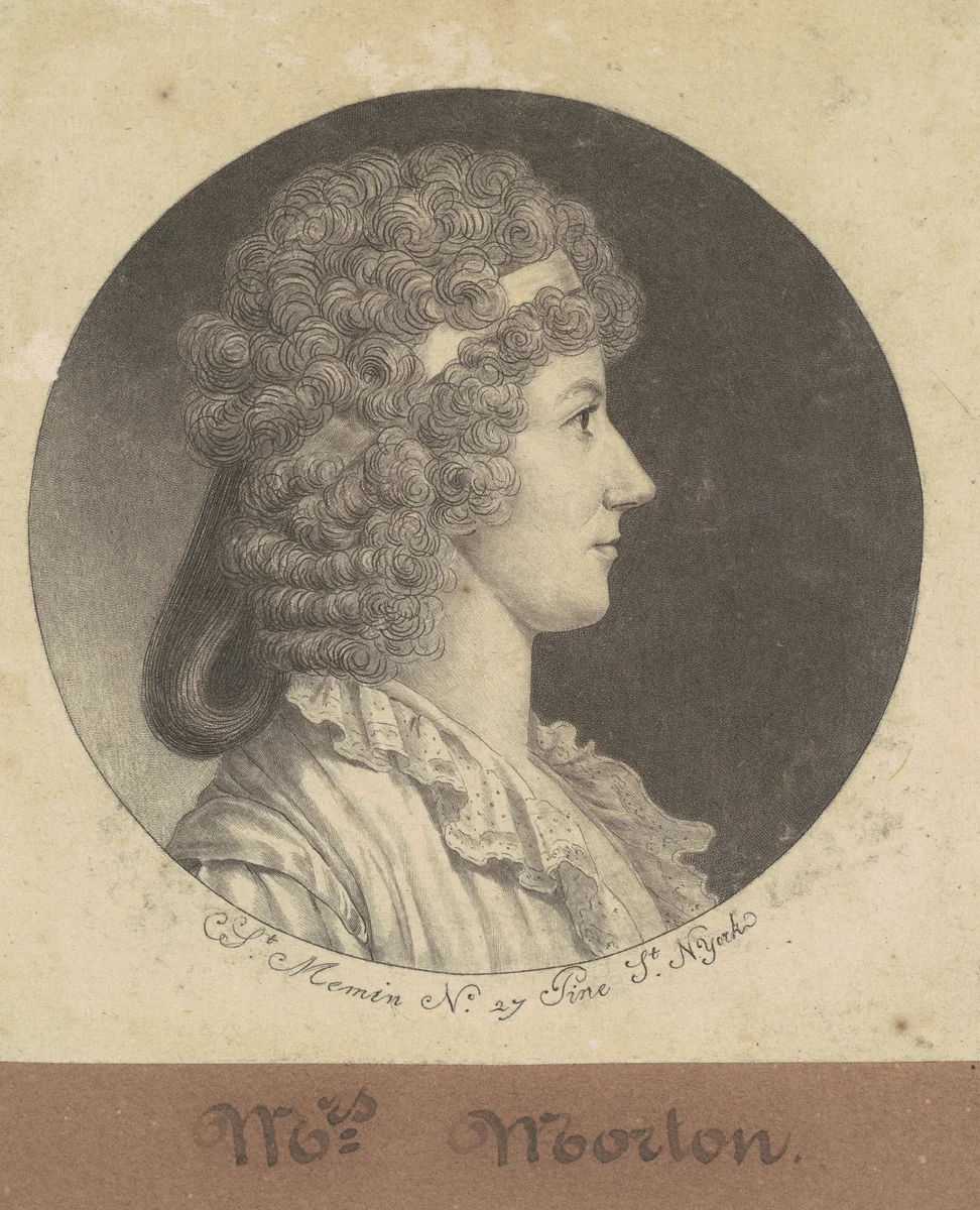 Cornelia Schuyler Morton by Charles B. J. Févret de Saint-Mémin, print, 1797-1798