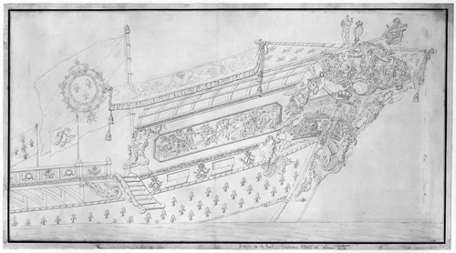 Drawing of the Stern of "La Réal" by anonymous, drawing, 1800-1899