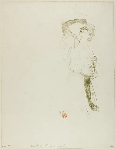 Yvette Guilbert by Henri de Toulouse-Lautrec, print, 1894