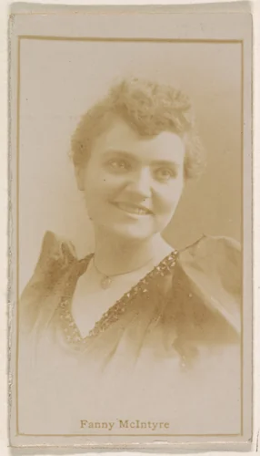 Fanny McIntyre, from the Actresses series (N245) issued by Kinney Brothers to promote Sweet Caporal Cigarettes by Kinney Brothers Tobacco Company, photograph, 1890