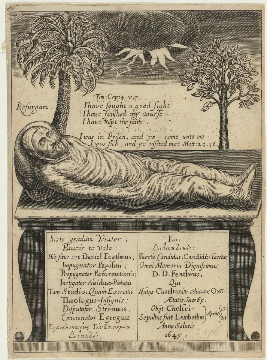 Daniel Featley by Unknown 19th Century, print, 1645