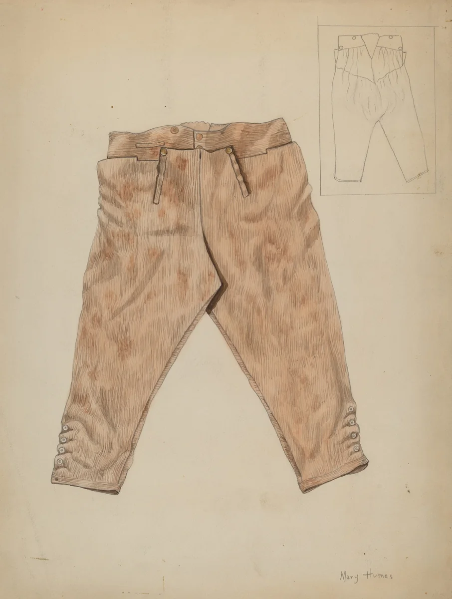 Hunting Trousers by Mary E. Humes, index of american design, 1936