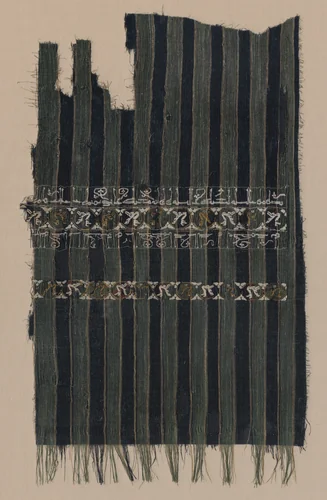 Striped tiraz by Unknown, textile, 1049-1050