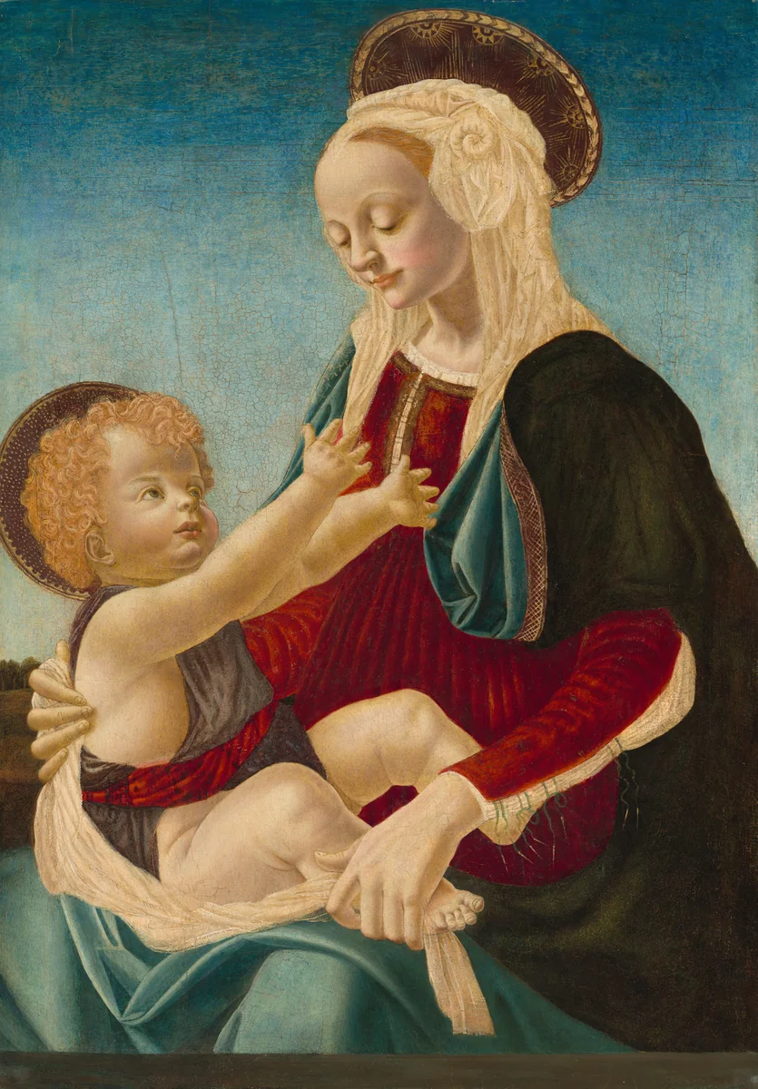 Madonna and Child by Andrea del Verrocchio, painting, 1470-1480