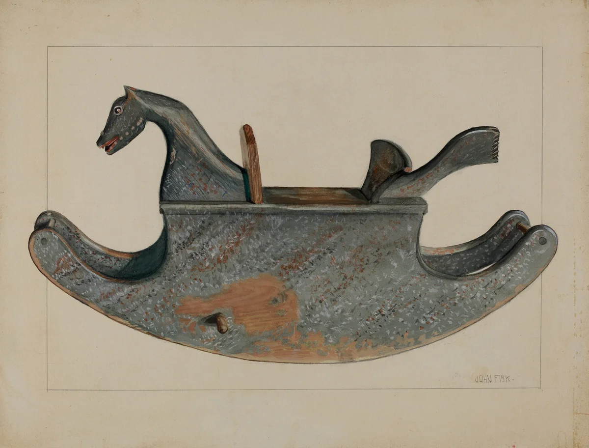 Toy Rocking Horse by John Fisk, index of american design, 1936