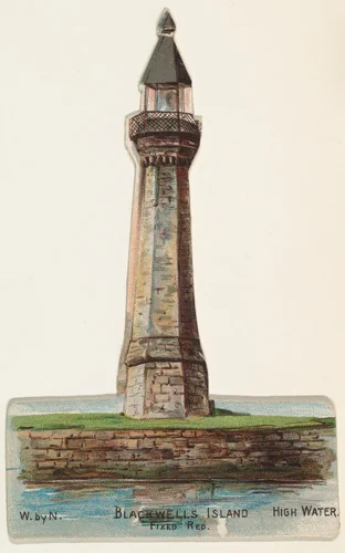 Blackwells Island, from the Lighthouses series (N119) issued by Duke Sons & Co. to promote Honest Long Cut Tobacco by W. Duke, Sons & Co., print, 1889