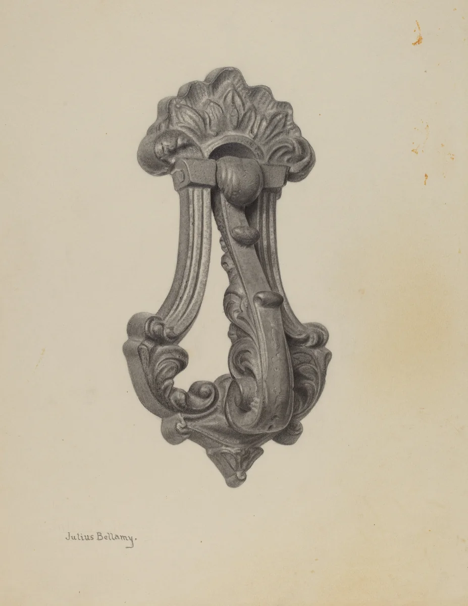 Door Knocker by Julius Bellamy, index of american design, 1940