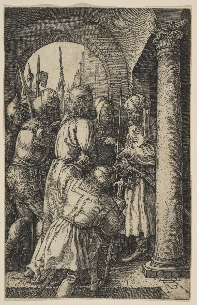 Christ before Pilate, from "The Passion" by Albrecht Dürer, print, 1512