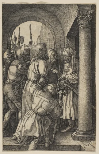 Christ before Pilate, from "The Passion" by Albrecht Dürer, print, 1512