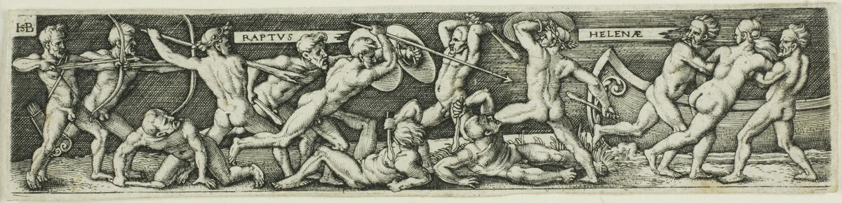 The Abduction of Helen by Sebald Beham, print, 1520-1550