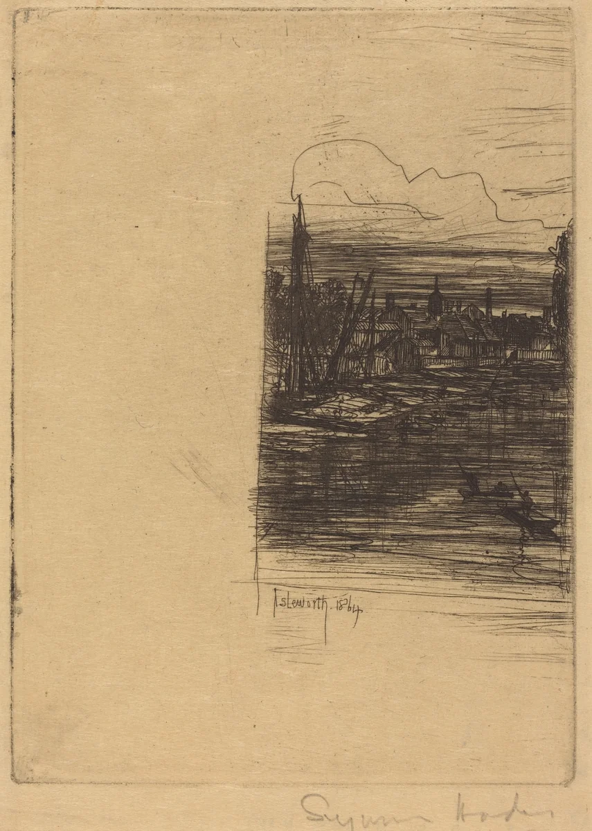 Isleworth by Francis Seymour-Haden, print, 1864