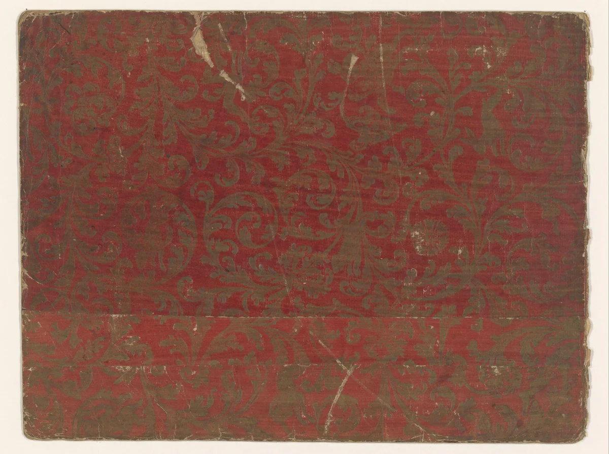 Blad met ranken met bloemen, figuren (o.a. jager te paard) en dieren by anonymous, other, 1700-1750