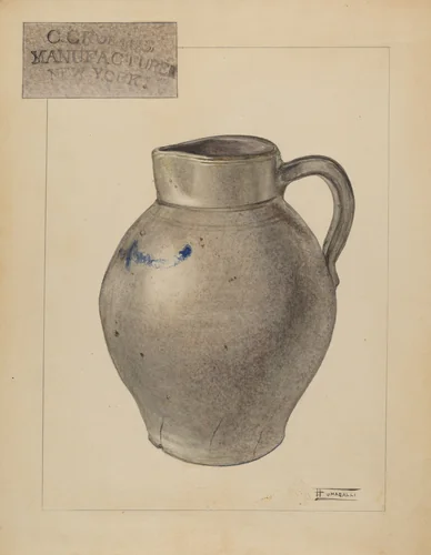 Pitcher by Frank Fumagalli, index of american design, 1936