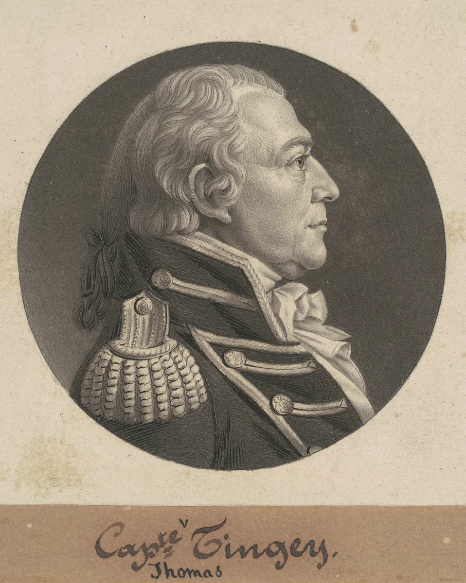 Thomas Tingey by Charles B. J. Févret de Saint-Mémin, print, 1806