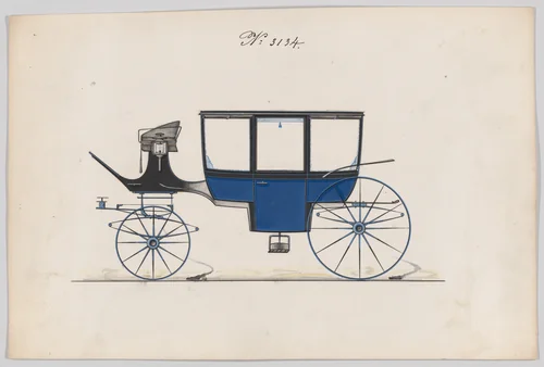 Coach #3134 by Brewster & Co., drawing, 1875