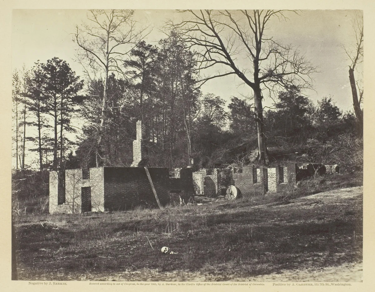 Ruins of Gains' Mill, Virginia by John Reekie, photograph, 1865