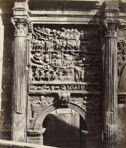 The Arch of Septimius Severus in the Roman Forum by Louis-Auguste Bisson, Auguste-Rosalie Bisson, photograph, 1860