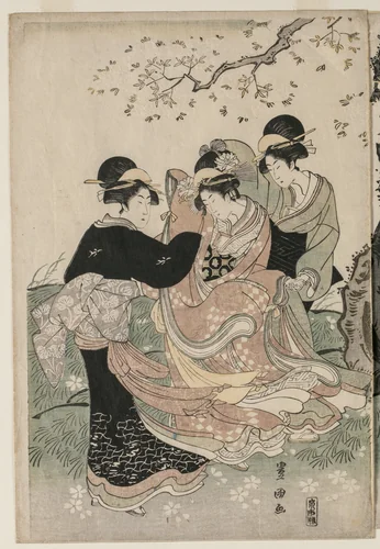 Cherry Blossoms in the Wind by Utagawa Toyokuni, print, 1796-1799