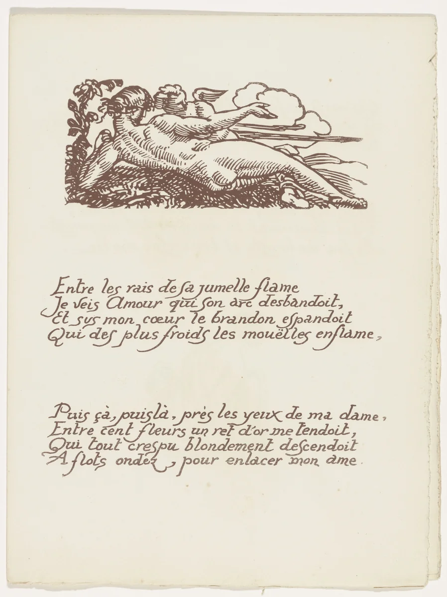 Headpiece (folio 13) from Les Amours (The Loves) by Émile Bernard, illustrated book, 1915