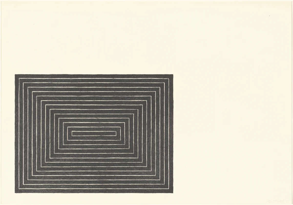 Tomlinson Court Park from Black Series I by Frank Stella, portfolio, 1967