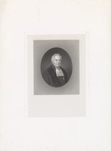 Portret van de theoloog Herman Johan Royaards by Benoit Taurel, print, 1834-1859