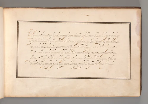 Calligraphic Exercise in Italian (Cursive Script) by anonymous, book, 1600-1625