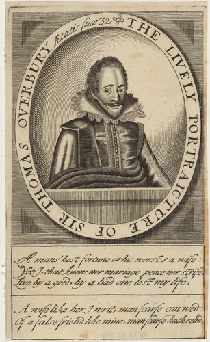 Sir Thomas Overbury by Anonymous Artist; Simon van de Passe, print, 1595-1647