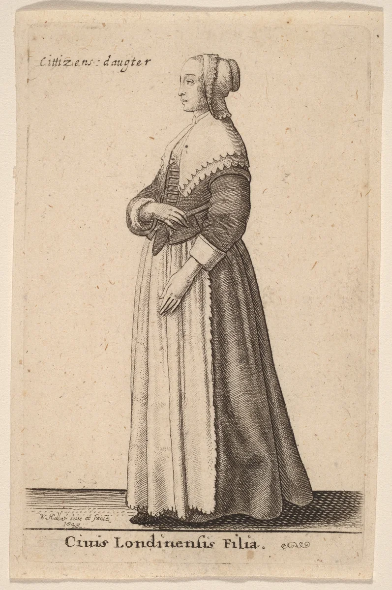 Civis Londinensis Filia by Wenceslaus Hollar, print, 1643