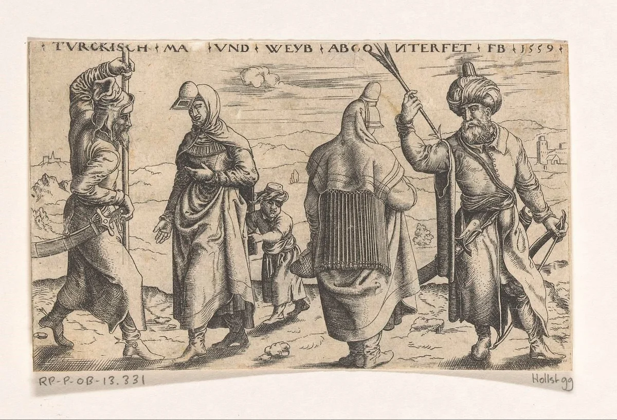 Turkse familie by Unknown, print, 1559