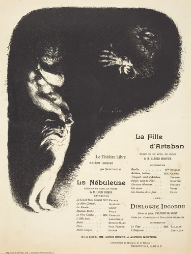 La Fille d'Artaban; La Nébuleuse; Dialogue inconnu by Louis Anquetin, print, 1896