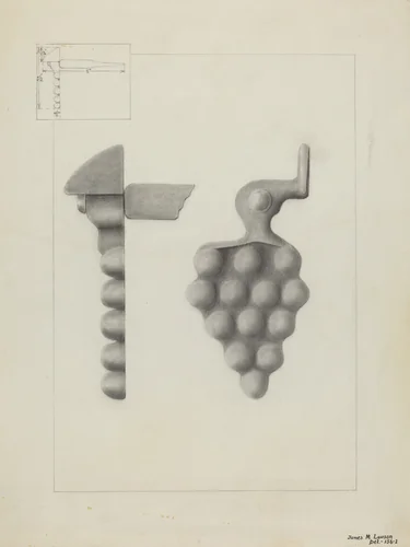 Iron Shutter Fastener by James M. Lawson, index of american design, 1936