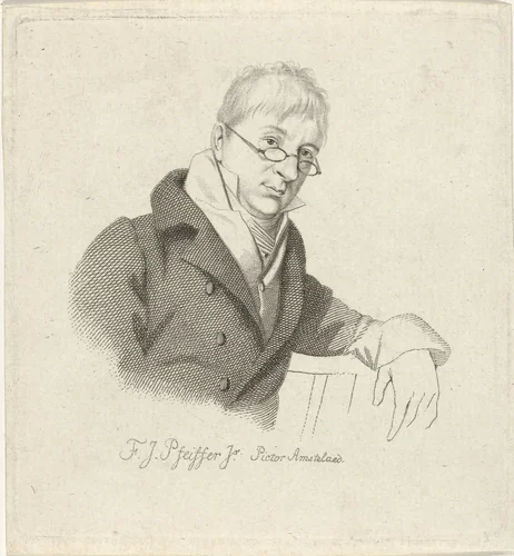 Portret van François Joseph Pfeiffer II by Jacob Ernst Marcus, print, 1815