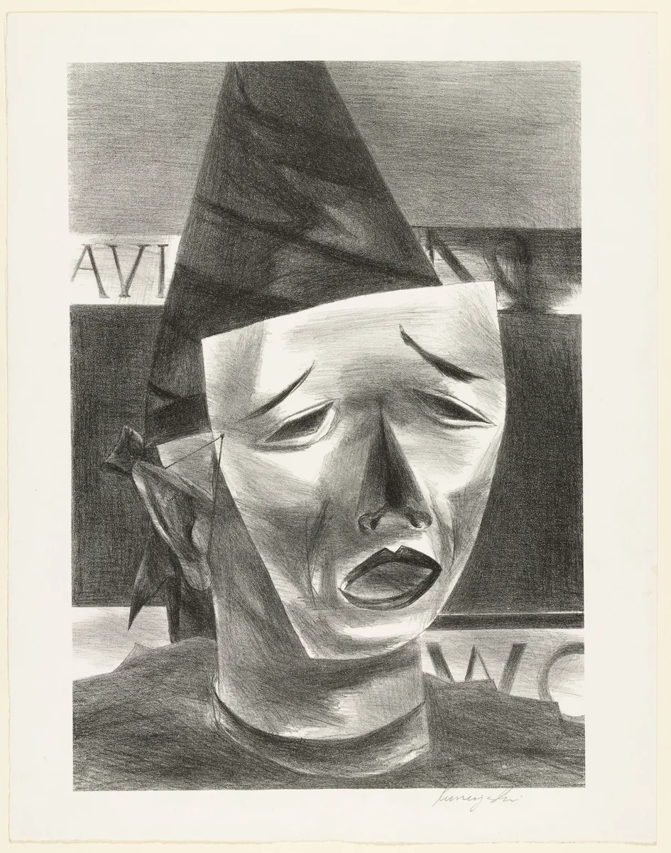 Mask by Yasuo Kuniyoshi, print, 1948
