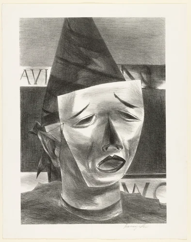 Mask by Yasuo Kuniyoshi, print, 1948