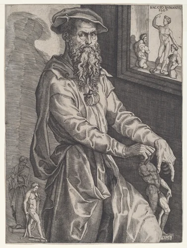 Baccio Bandinelli by Nicolò della Casa; Baccio Bandinelli, print, 1539-1549
