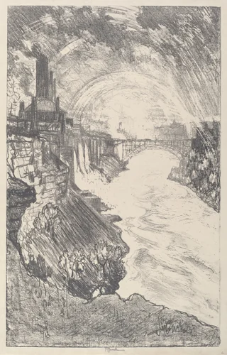 Niagara Rainbows by Joseph Pennell, print, 1910