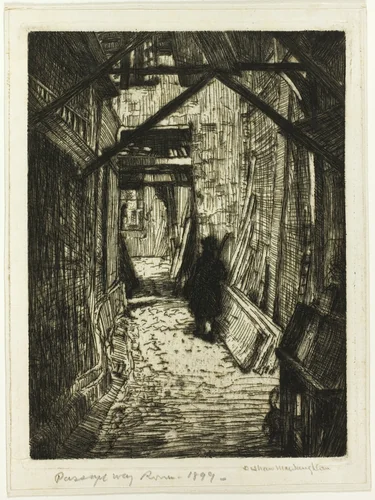 Passageway, Rouen by Donald Shaw MacLaughlan, print, 1899