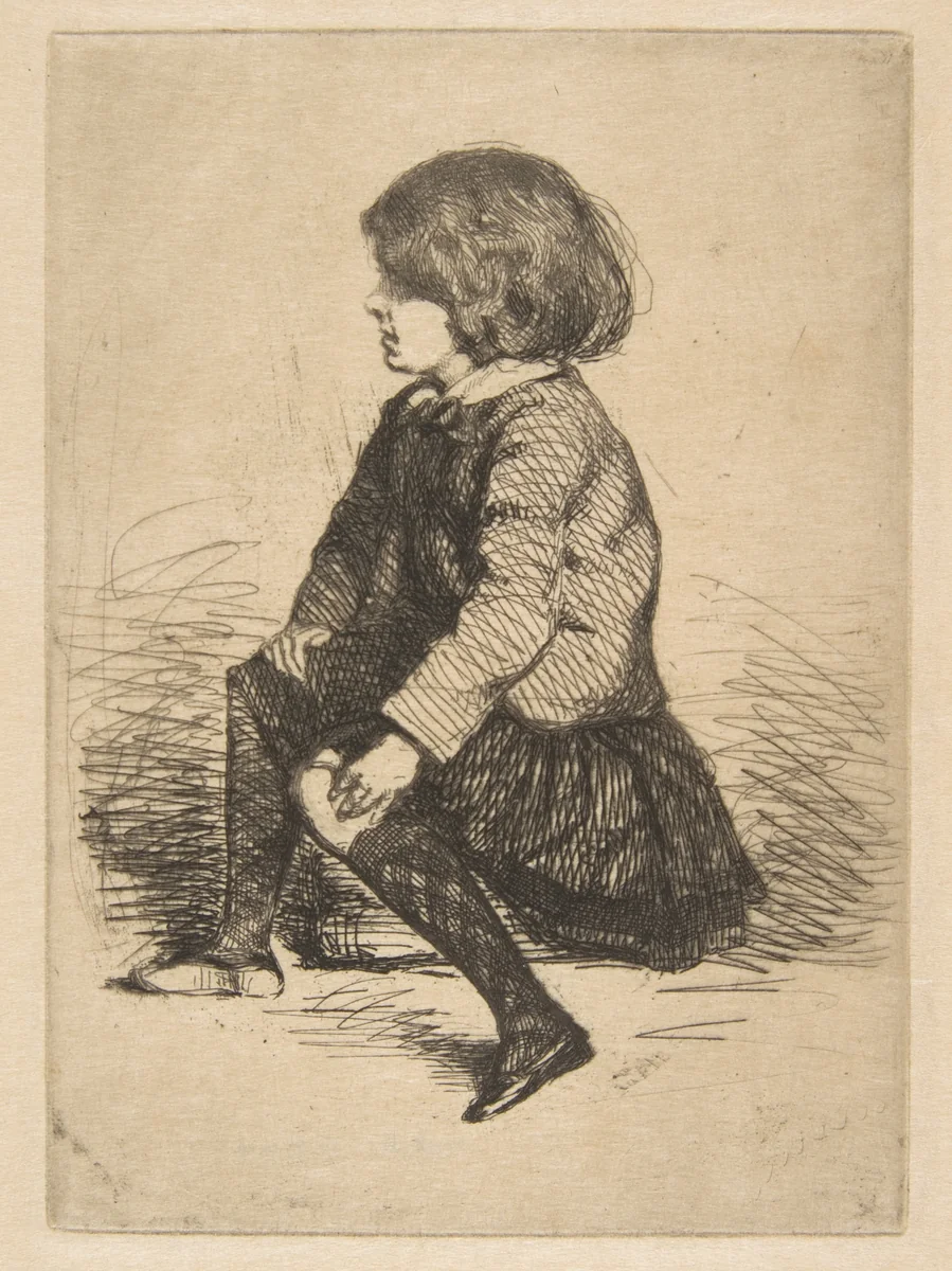 Seymour Seated by James McNeill Whistler, print, 1857-1858