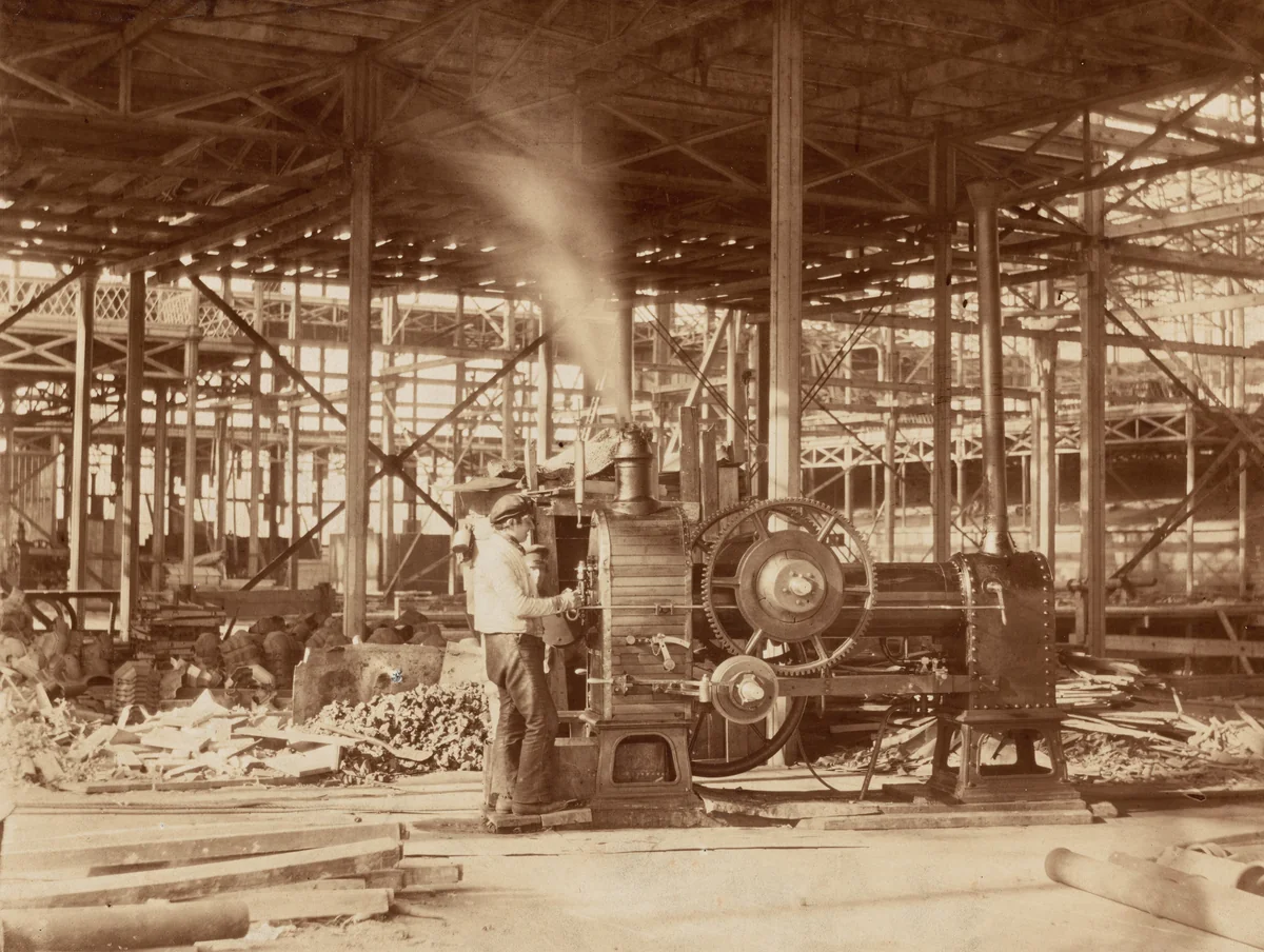 Steam Engine near the Grand Transept, Crystal Palace by Philip Henry Delamotte, photograph, 1851