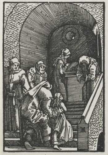 The Fall and Redemption of Man: The Presentation of the Virgin in the Temple by Albrecht Altdorfer, print, 1515