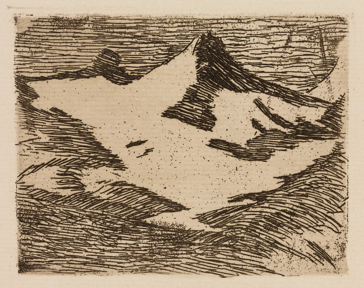 The Mountain, plate 2 from Le Fleuve by Édouard Manet, print, 1874