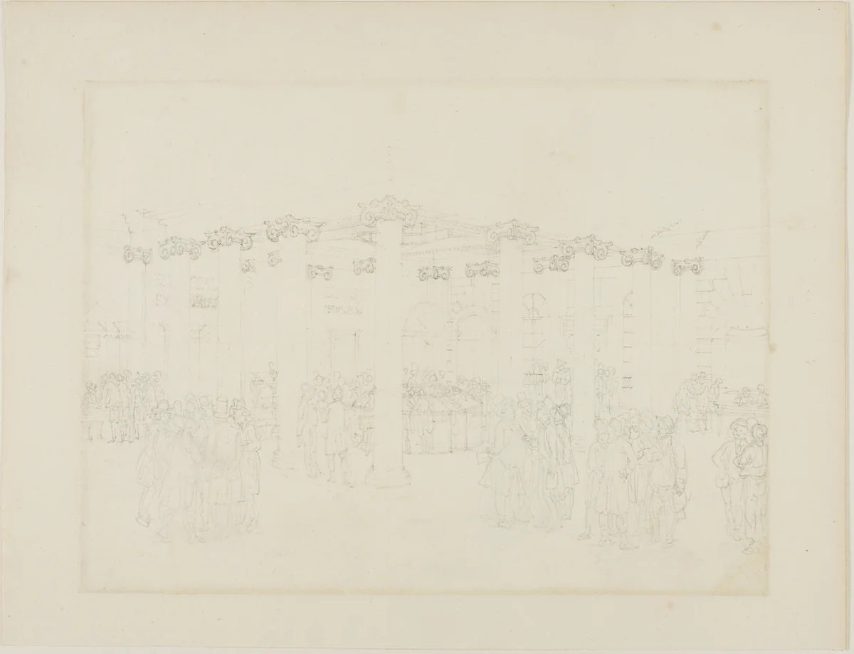 Study for The Coal Exchange, from Microcosm of London by Augustus Charles Pugin
Thomas Rowlandson, drawing, 1807-1808