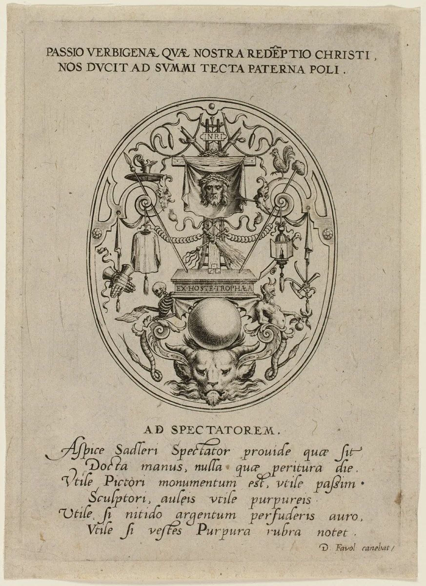 Title Page, from Passion of Christ by Jan Sadeler, print, 1570-1600