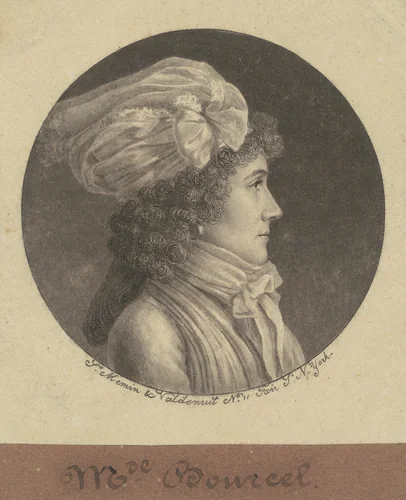 Marie Francoise Bancel by Charles B. J. Févret de Saint-Mémin, print, 1796