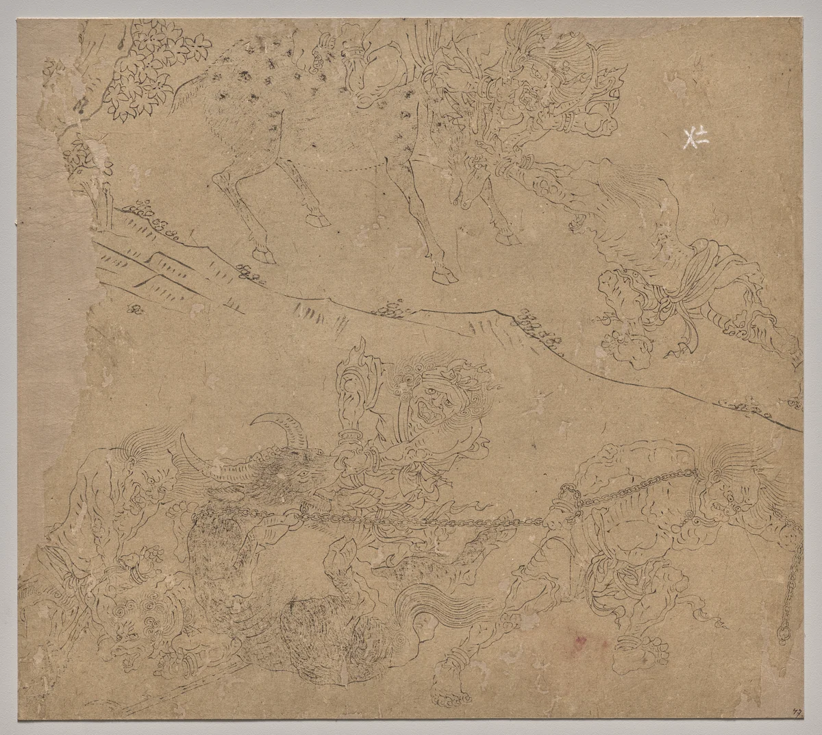 Album of Daoist and Buddhist Themes: Search the Mountain: Leaf 47 by Unknown, painting, 1200-1299