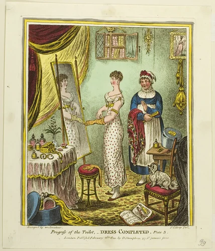 Dress Completed, plate three of Progress of the Toilet by James Gillray, print, 1810
