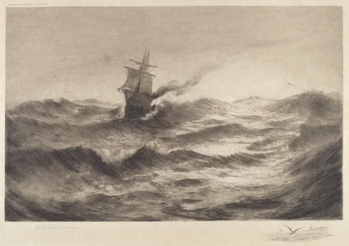 The Breakers by Otis S. Weber, print, 1887