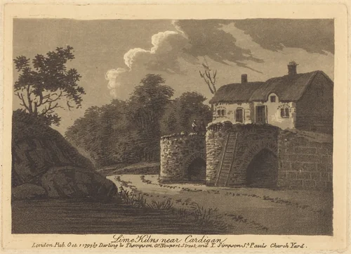 Lime Kilns near Cardigan by British 18th Century, print, 1797